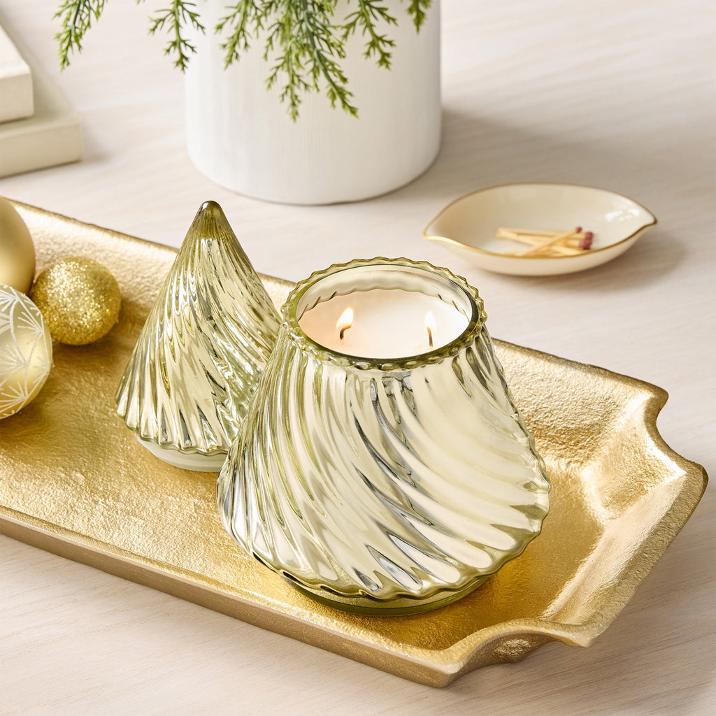 Better Homes & Gardens Gold Glass Christmas Tree Scented Candle with Lid