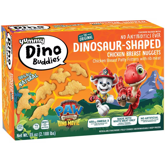 Yummy Dino Buddies Dinosaur-Shaped Chicken Breast Nuggets (35 oz / 2.188 lbs)