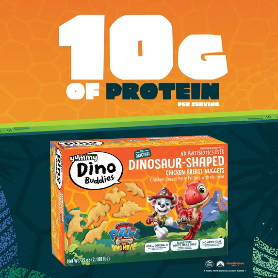 Yummy Dino Buddies Dinosaur-Shaped Chicken Breast Nuggets (35 oz / 2.188 lbs)