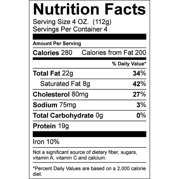 All Natural 80% Lean / 20% Fat Ground Beef Chuck (1 lb / 16 oz)