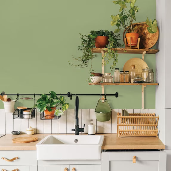 Glidden Fundamentals Interior Paint - 1 Gallon Guacamole Green Eggshell Wall Paint