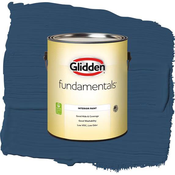 Glidden Fundamentals Interior Paint - 1 Gallon Blueberry Pie Blue Eggshell Wall Paint