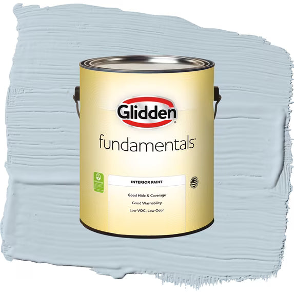 Glidden Fundamentals Interior Paint - 1 Gallon Keepsakes Blue Semi-Gloss Wall Paint