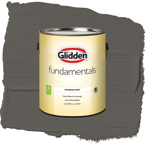 Glidden Fundamentals Interior Paint - 1 Gallon Stone's Throw Gray Eggshell Wall Paint