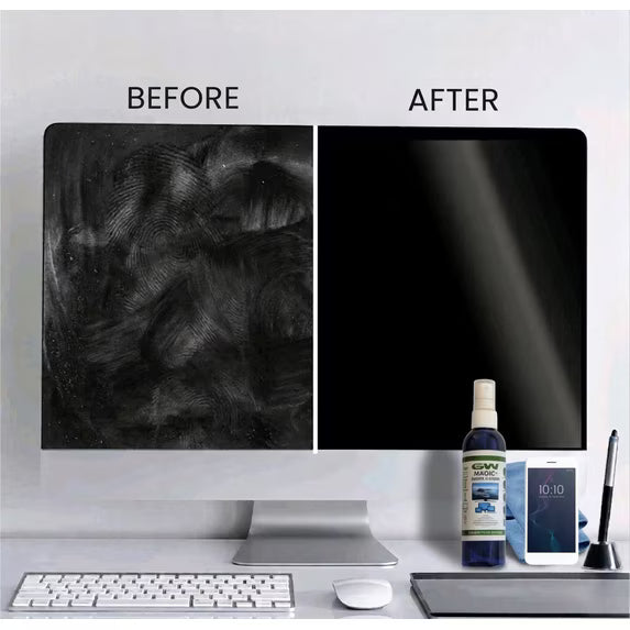GW Magic Screen Cleaner Spray Kit with Premium Microfiber Cloths for HDTVs, Laptops, Smartphones & Electronics
