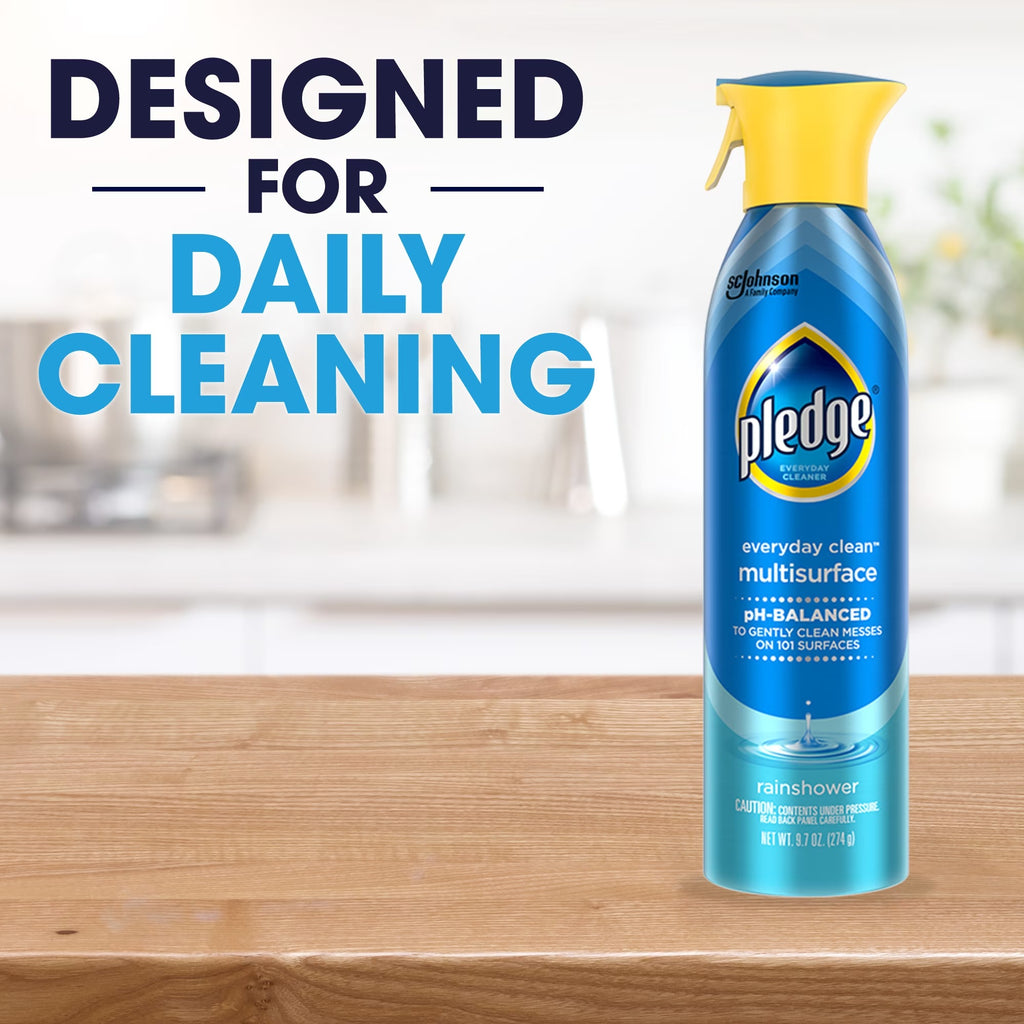 Pledge Everyday Clean Multisurface Cleaner Spray, Rainshower Scent, 9.7 oz