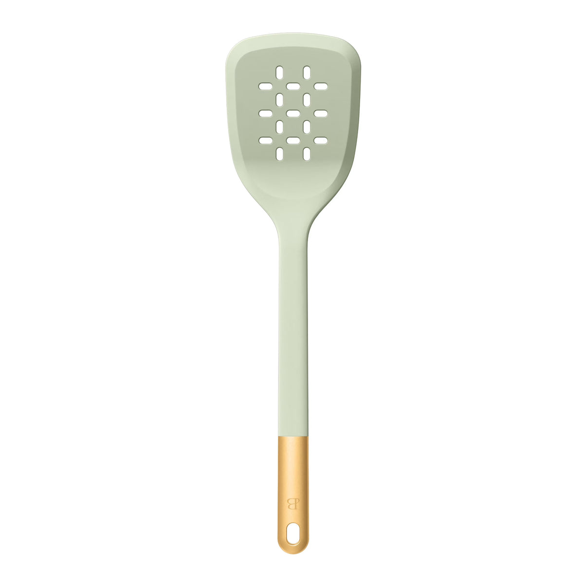 Beautiful 6-Piece Silicone Kitchen Utensil Set with Rotating Stand – Sage Green & Gold